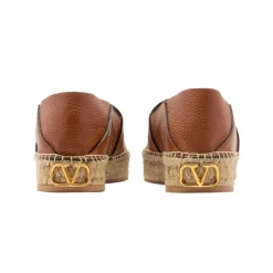 Heren Valentino Garavani Logo-Plaque Leren Espadrilles
