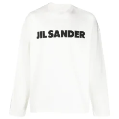 Heren Jil Sander Truien & Vesten^Logo-Print Katoenen Sweatshirt