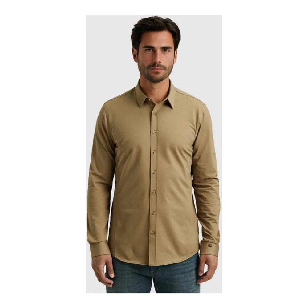 Heren Cast Iron Long Sleeve Shirt Twill Jersey 2 t