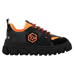 Philipp Plein Lo-Top Sneakers Mix Materialen Hexagon Neon