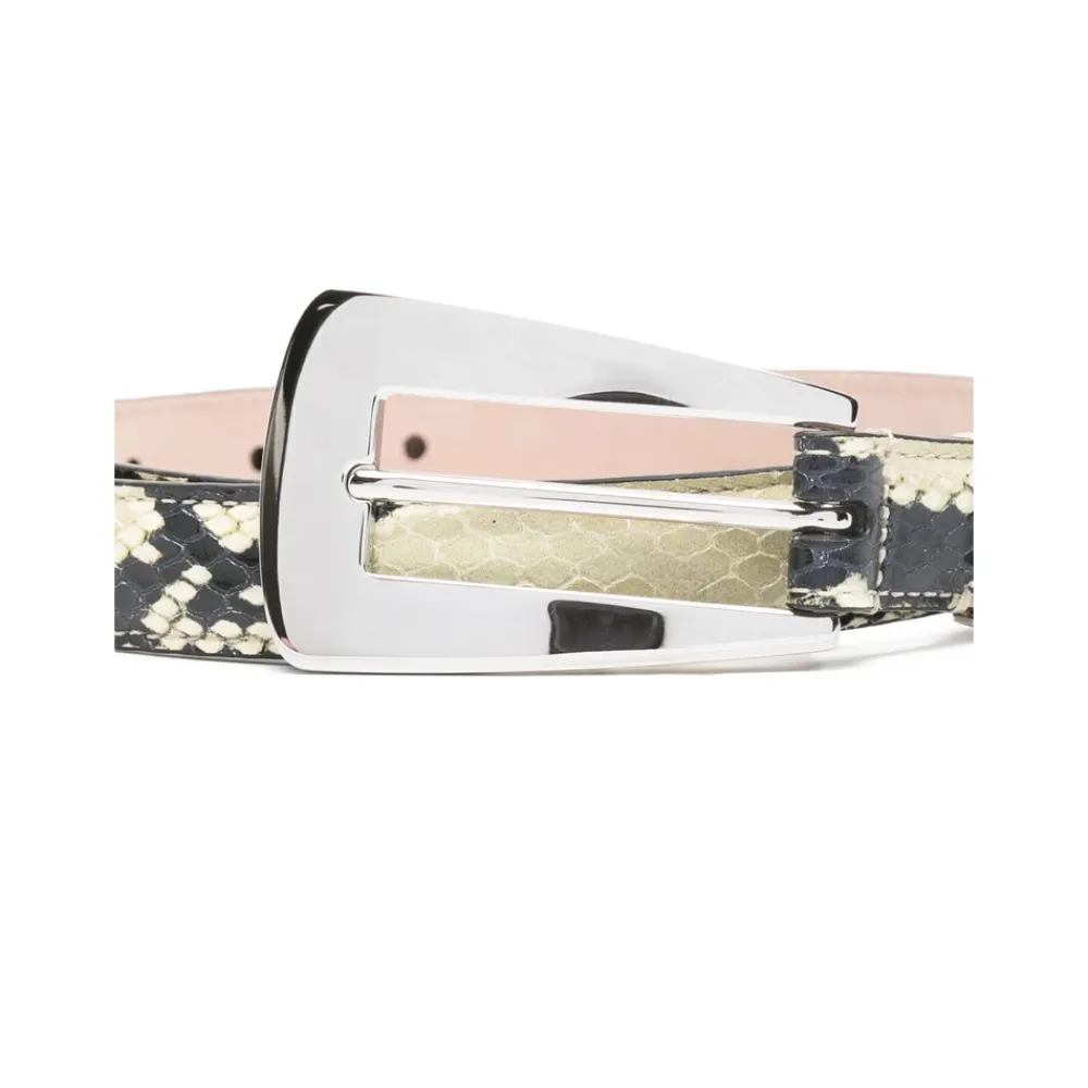 DAMES Khaite Lucca Embossed Python Belt