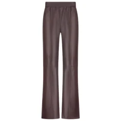 DAMES Alter Ego Broeken^Lucca Leren Broek Bordeaux