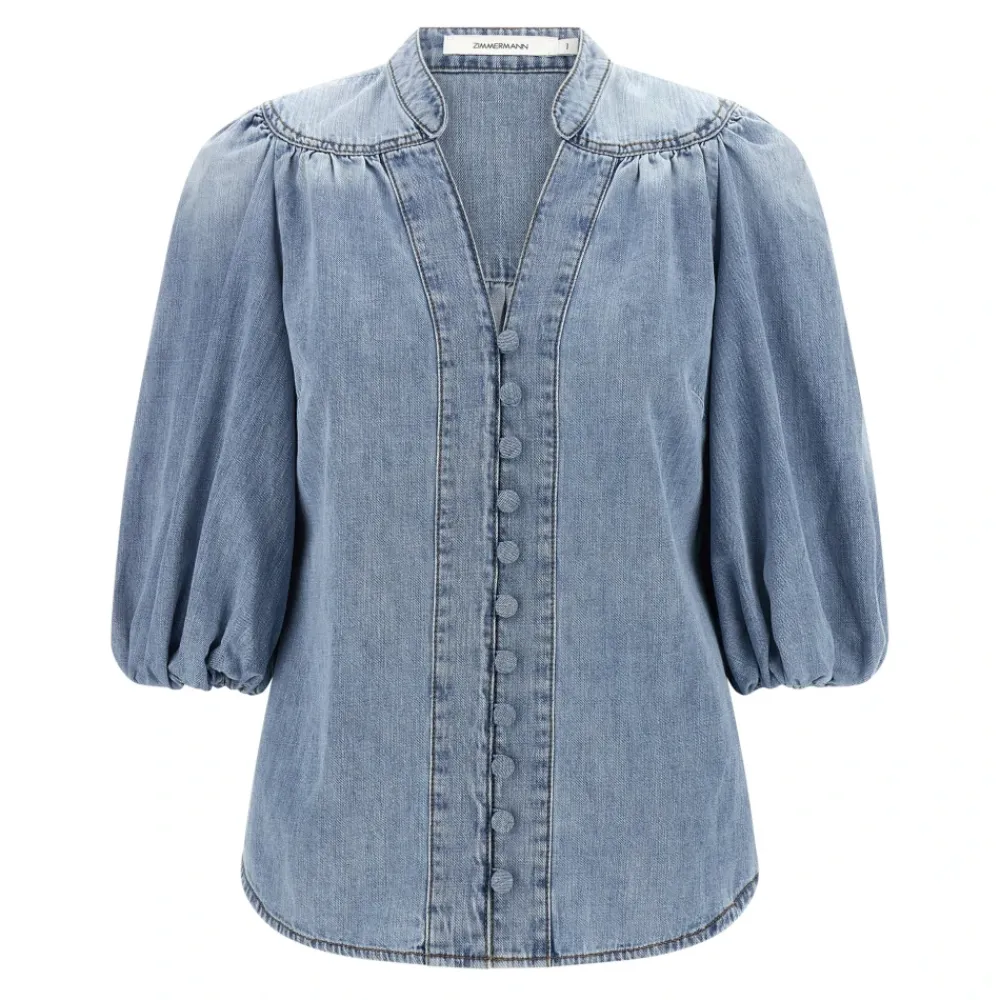 DAMES Zimmermann Lucky Denim Blouse