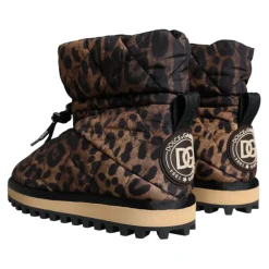 Heren Dolce & Gabbana Snowboots^Luipaard Enkellaarzen Gewatteerde Schoenen