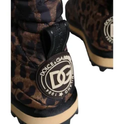 Heren Dolce & Gabbana Snowboots^Luipaard Enkellaarzen Gewatteerde Schoenen
