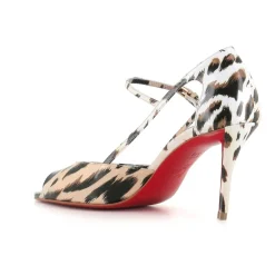 DAMES Christian Louboutin Sandalen^Luipaardprint Cut-Out Open Teen Hakken