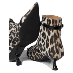 DAMES Ganni Luipaardprint Enkellaarzen