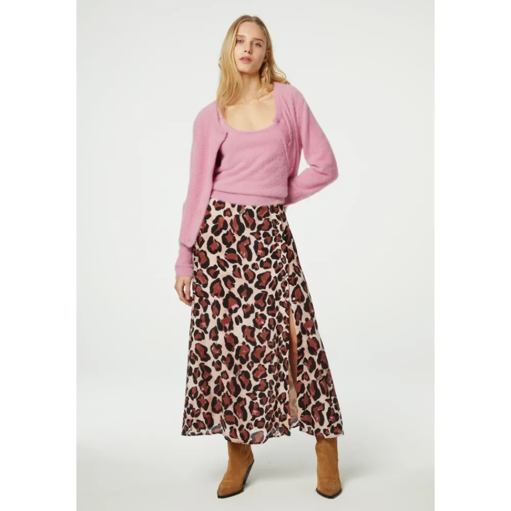 DAMES FABIENNE CHAPOT Luipaardprint Maxi Rok