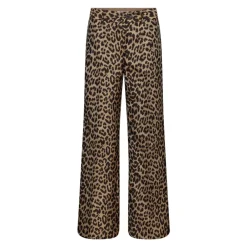 DAMES Co'Couture Broeken^Luipaardprint Wijde Broek