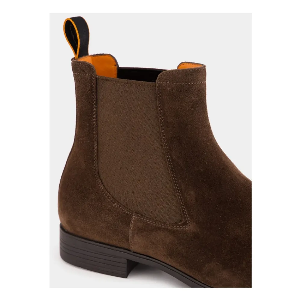 Heren Santoni Laarzen^Luxe e Suède Chelsea Laarzen