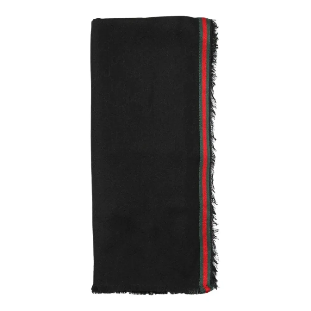 Heren Gucci Sjaals^Luxe Gestreepte Wollen Sjaal