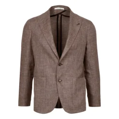 Heren Tagliatore Kostuums^Luxe Linnen en Wol Blend Blazer