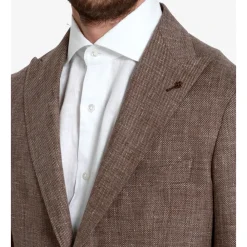 Heren Tagliatore Kostuums^Luxe Linnen en Wol Blend Blazer
