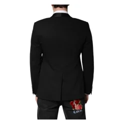 Heren Dolce & Gabbana Kostuums^Luxe Slim Fit Blazer van Zijdemix