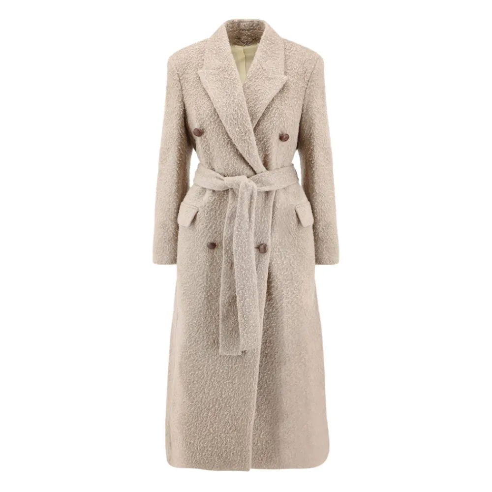 DAMES Golden Goose Trenchcoats & Mantels^Luxe Wollen Blend Double-Breasted Jas
