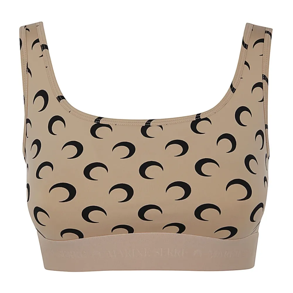 Marine Serre Sport Bh'S & Ondergoed|Sportshirts^Maan Gedrukte Jersey Sport BH