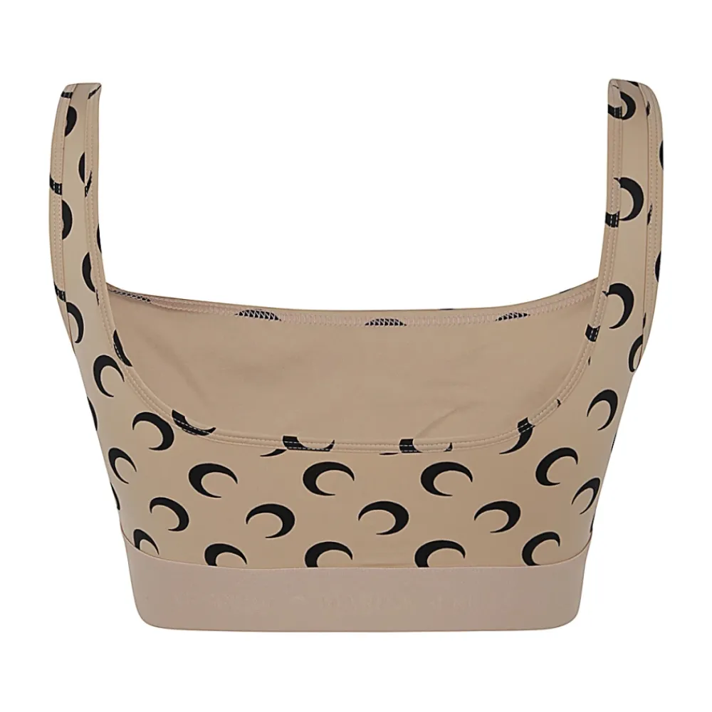 Marine Serre Sport Bh'S & Ondergoed|Sportshirts^Maan Gedrukte Jersey Sport BH