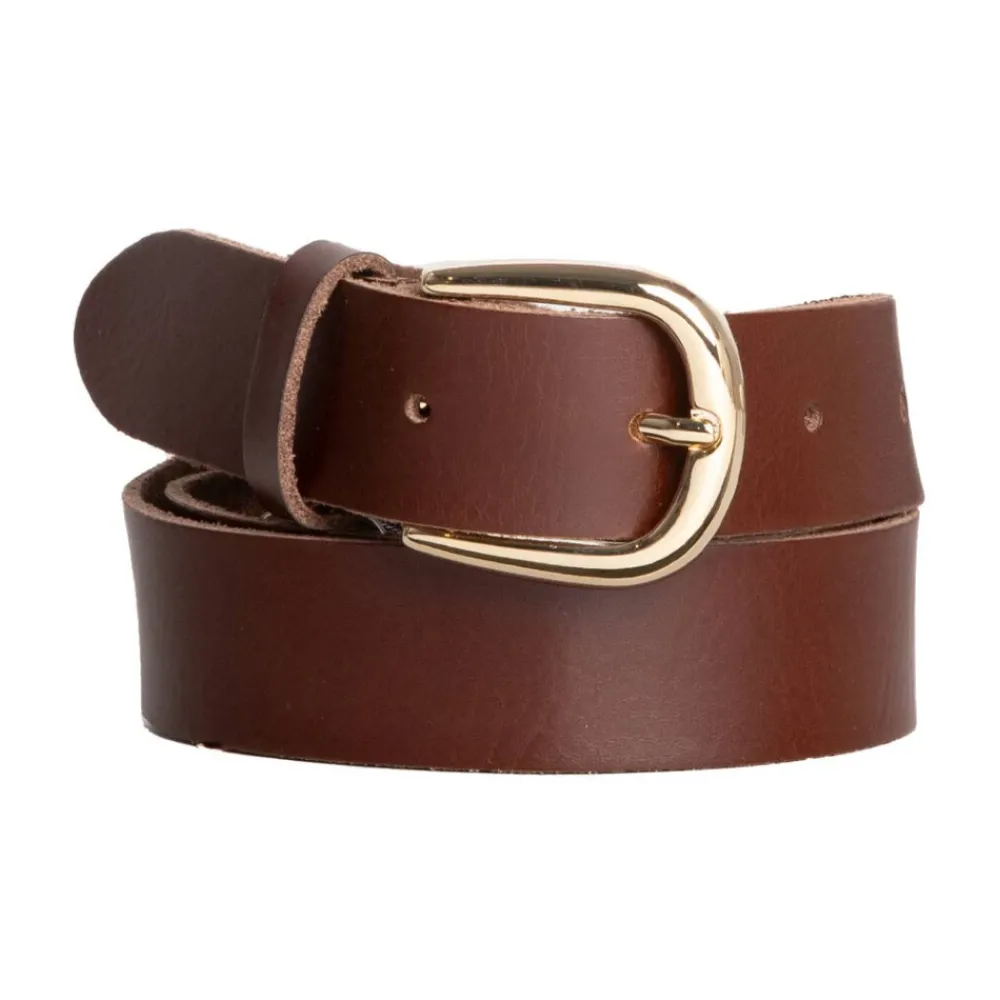 DAMES Trezz Riemen^Maan Midden Leren Riem