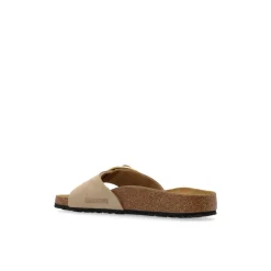 DAMES Birkenstock Slippers^Madrid Big Buckle Natuurlijk Leren Nubuck Sandalen