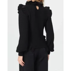 DAMES Twinset Truien & Vesten^Maglia fitted in misto lana con volant