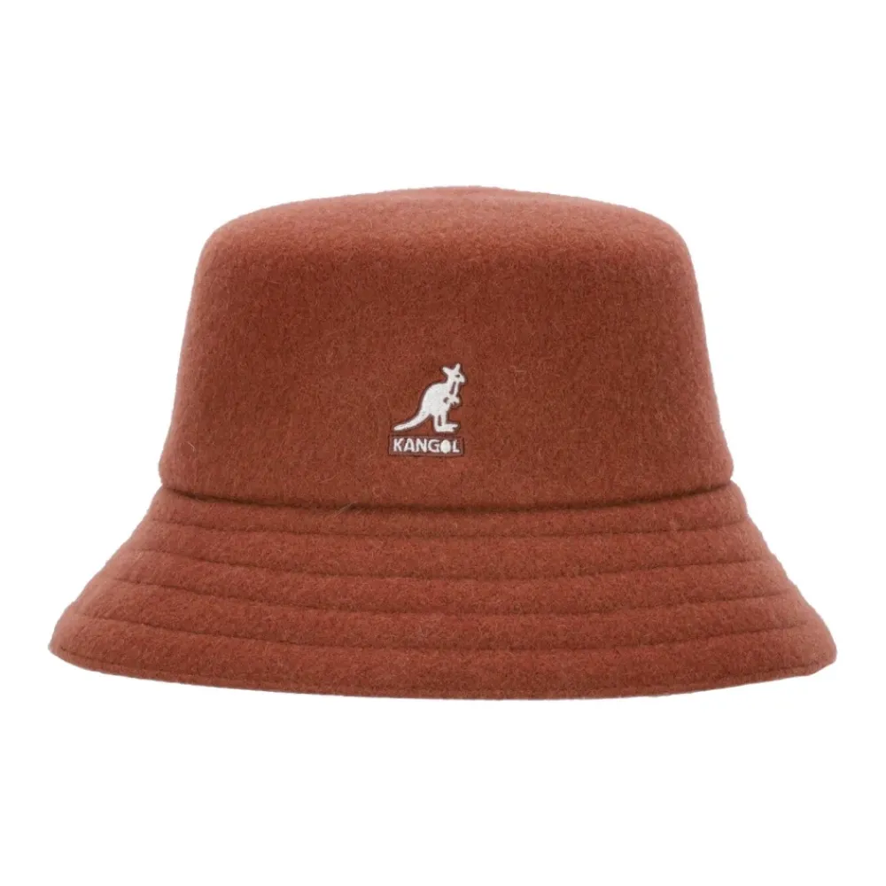 Heren Kangol Hoeden^Mahonie Wollen Bucket Hoed