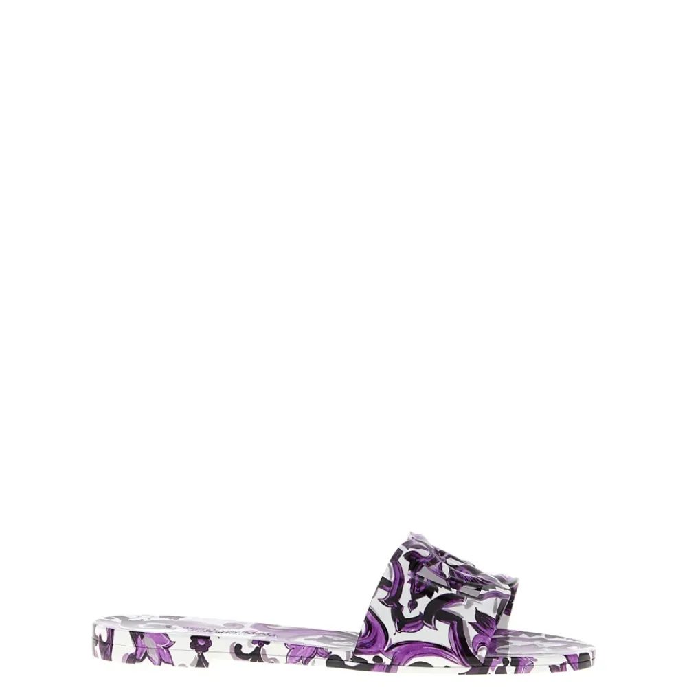 DAMES Dolce & Gabbana Majolica-Print Rubber Slippers