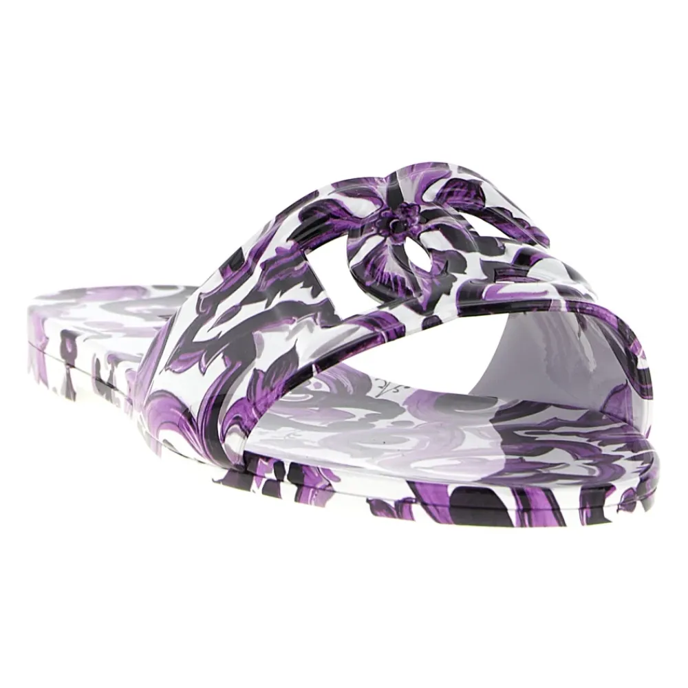 DAMES Dolce & Gabbana Majolica-Print Rubber Slippers