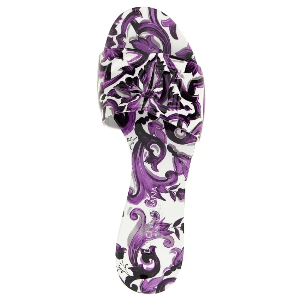 DAMES Dolce & Gabbana Majolica-Print Rubber Slippers