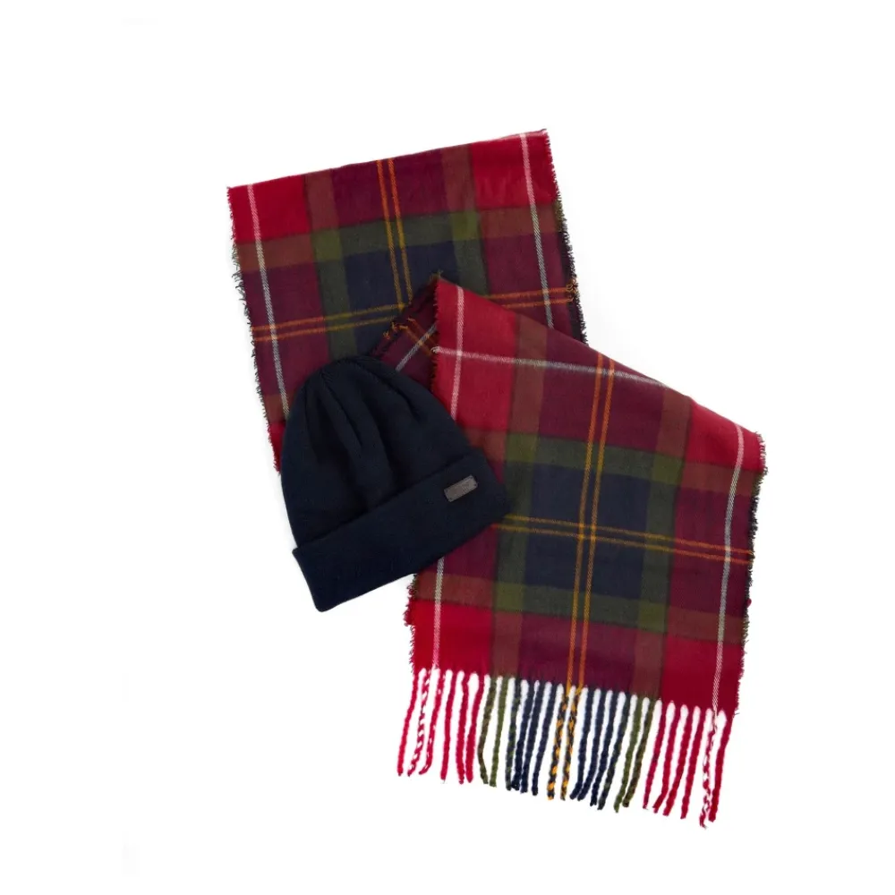 Barbour Mannen Hoed en Sjaal Cadeauset