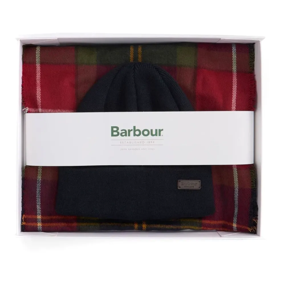 Barbour Mannen Hoed en Sjaal Cadeauset