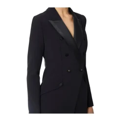 DAMES Elisabetta Franchi Manteljurk van Lichtgewicht Crêpe Stof met Smoking Details