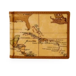 Heren Alviero Martini 1a Classe Map Print Leather Wallet