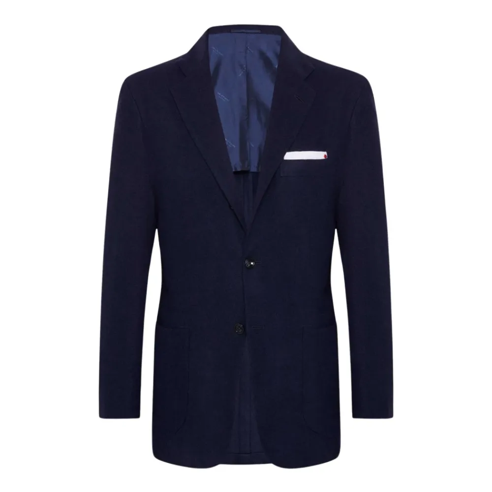 Heren Kiton Kostuums^Marinee wollen jas