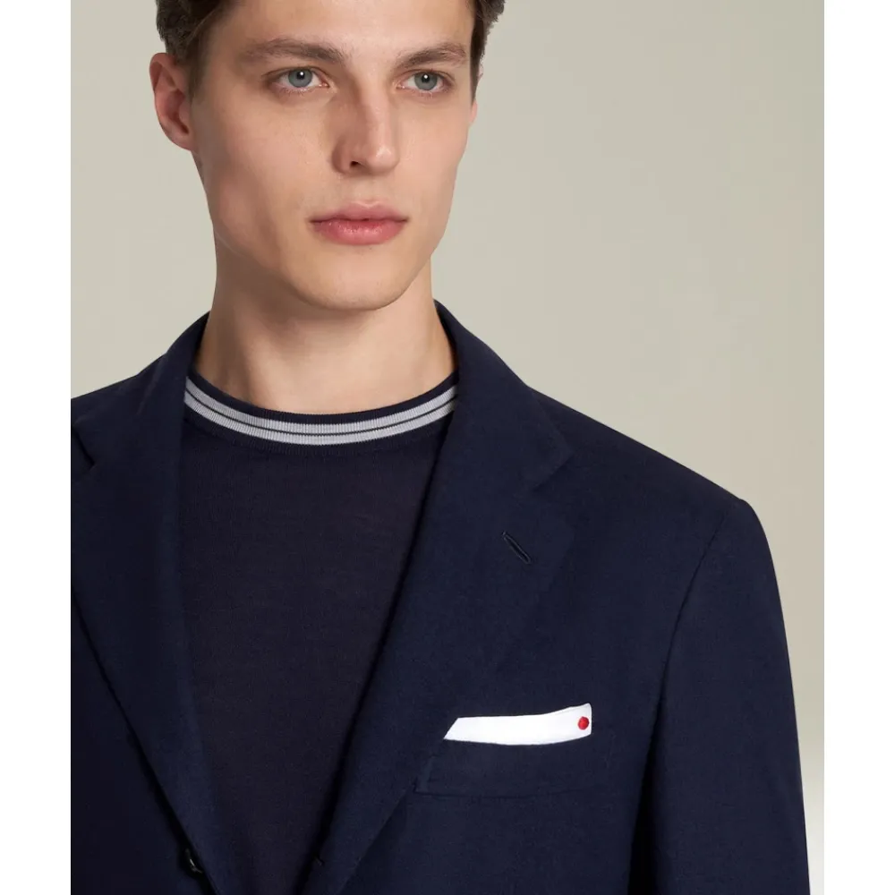 Heren Kiton Kostuums^Marinee wollen jas