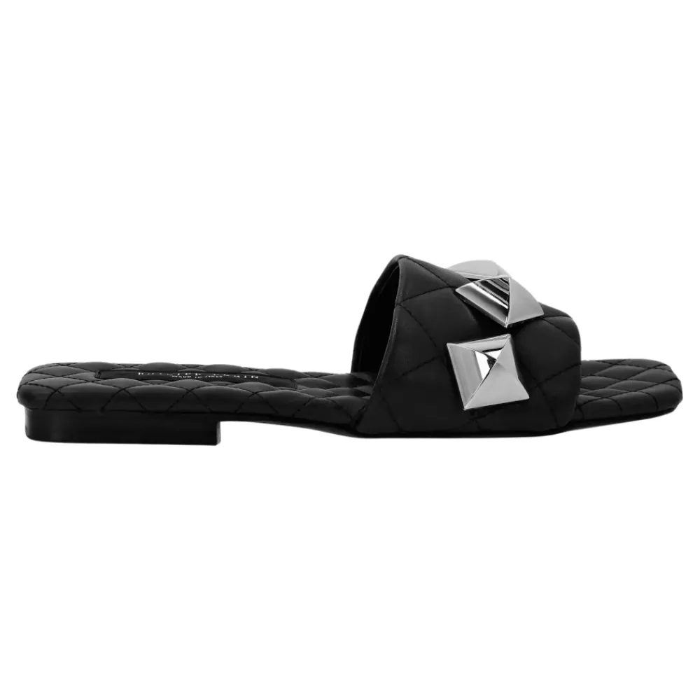 DAMES Philipp Plein Slippers^Matelassè Sandalen Platte Noppen
