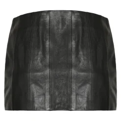 DAMES Khaite Rokken^Meelar leren mini-rok