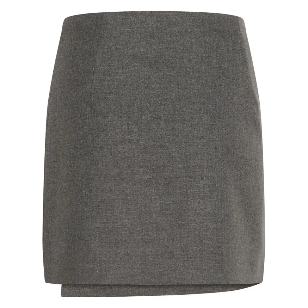 DAMES Gestuz Melange Omslagrok - Donker