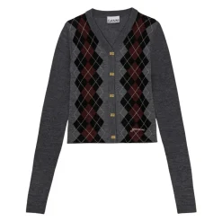DAMES Ganni Merino Jacquard Cardigan