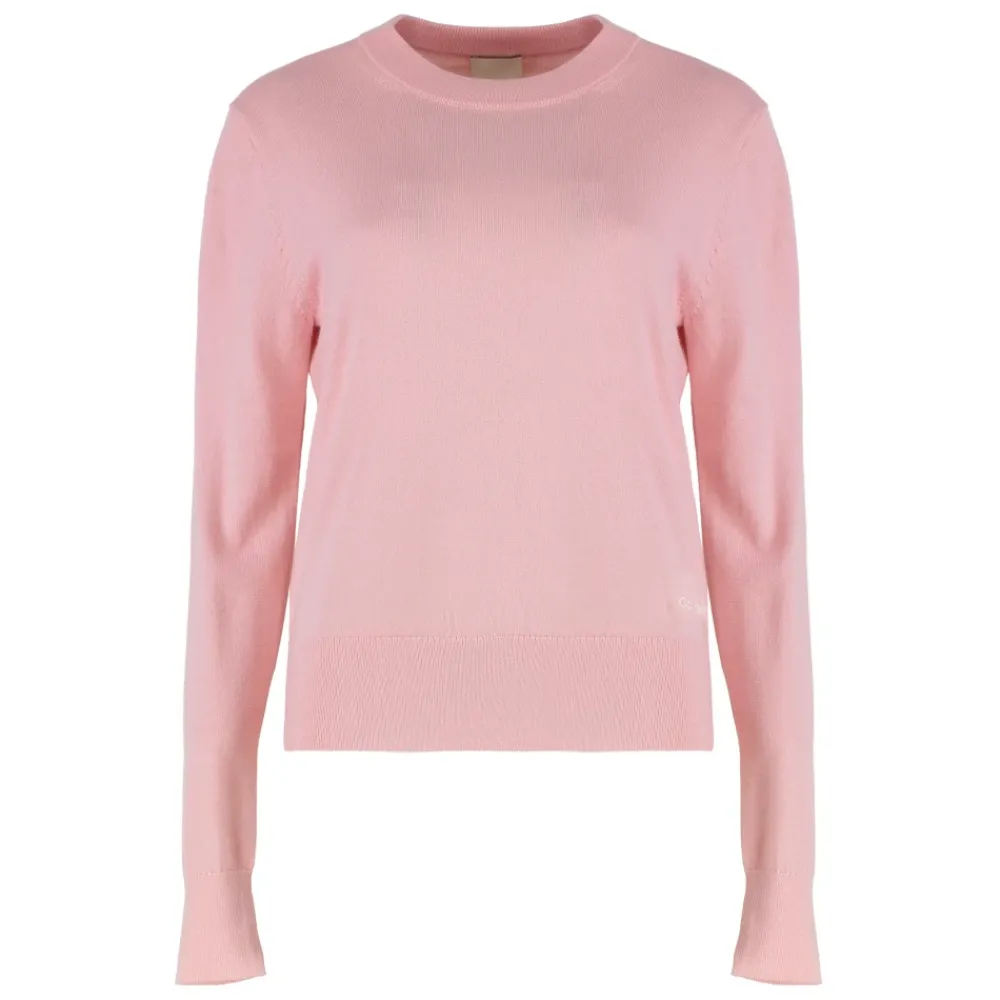 DAMES Calvin Klein Merino wollen trui met ronde hals