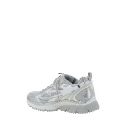 Heren Off White Mesh & Leren Rits Sneakers