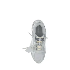 Heren Off White Mesh & Leren Rits Sneakers