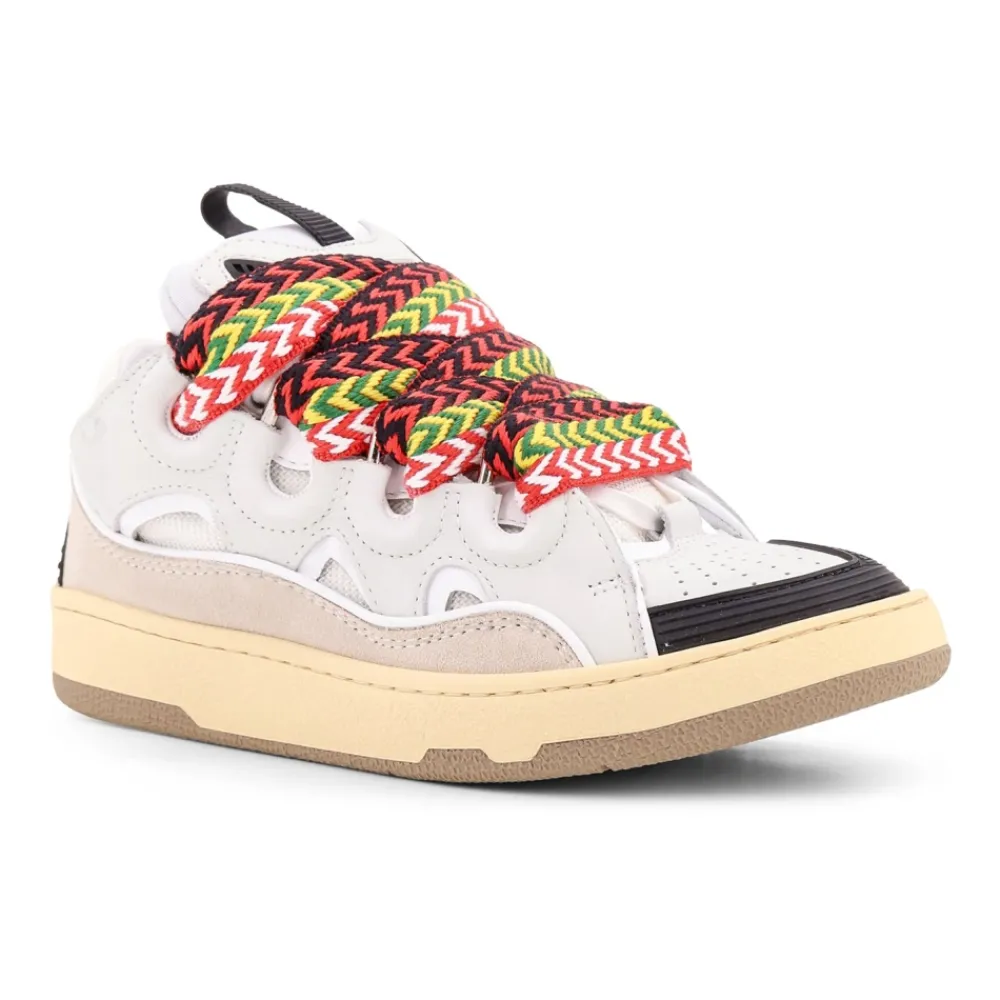 DAMES Lanvin Mesh Insert Leren Sneakers