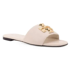 DAMES Tory Burch Slippers^Metalen Logo Leren Sandalen