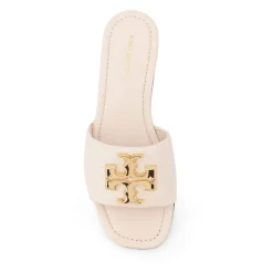 DAMES Tory Burch Slippers^Metalen Logo Leren Sandalen