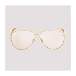 DAMES Bottega Veneta Metalen zonnebril met dubbel brugontwerp