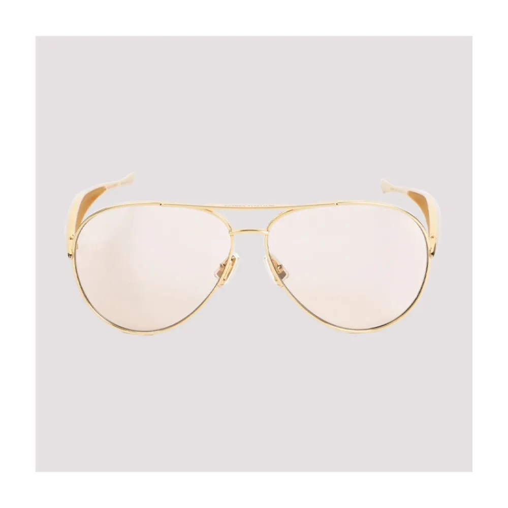 DAMES Bottega Veneta Metalen zonnebril met dubbel brugontwerp