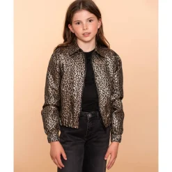 Geisha Jassen^Metallic Leopard Bomberjack