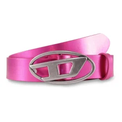 Diesel Riemen En Bretels^Metallic Leren Riem met D-Logo