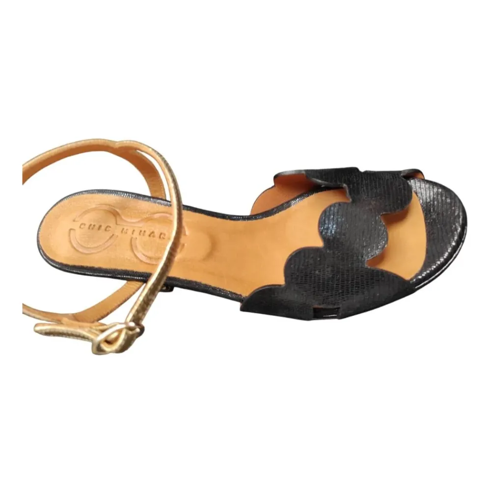 DAMES Chie Mihara Metallic Leren Sandalen Slangenprint