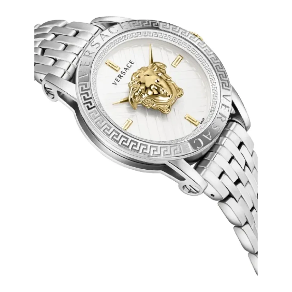 DAMES Versace Metallic Zilveren Horloge